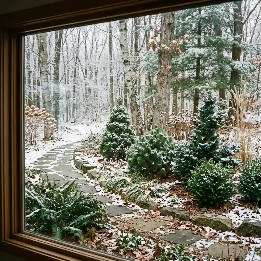 Add Evergreens for Winter Structure