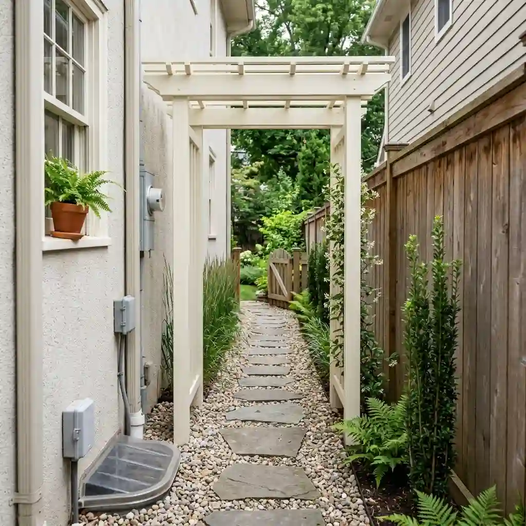 Add an Arbor to a Narrow Side Yard