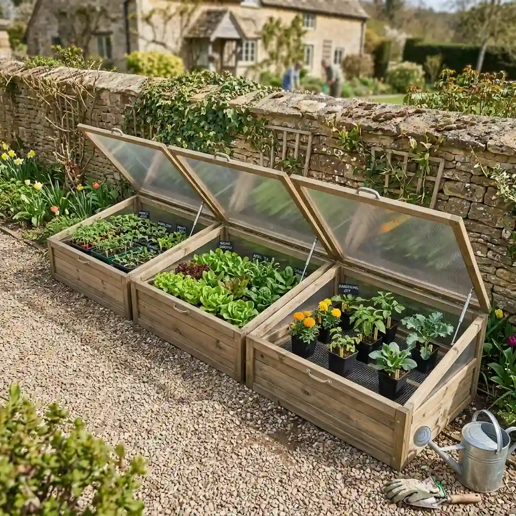 Arrange Cold Frames Along a Wall