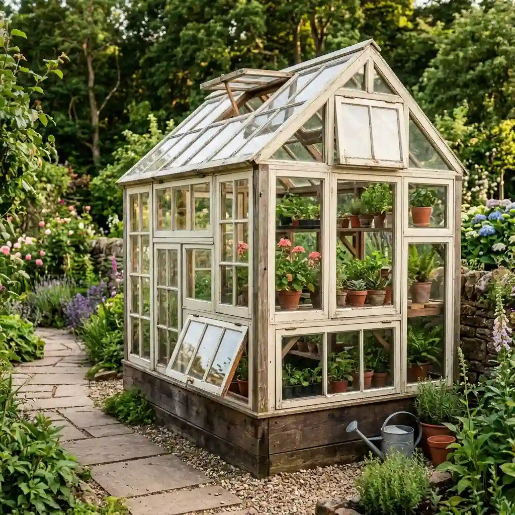 Build a Mini Greenhouse from Old Windows