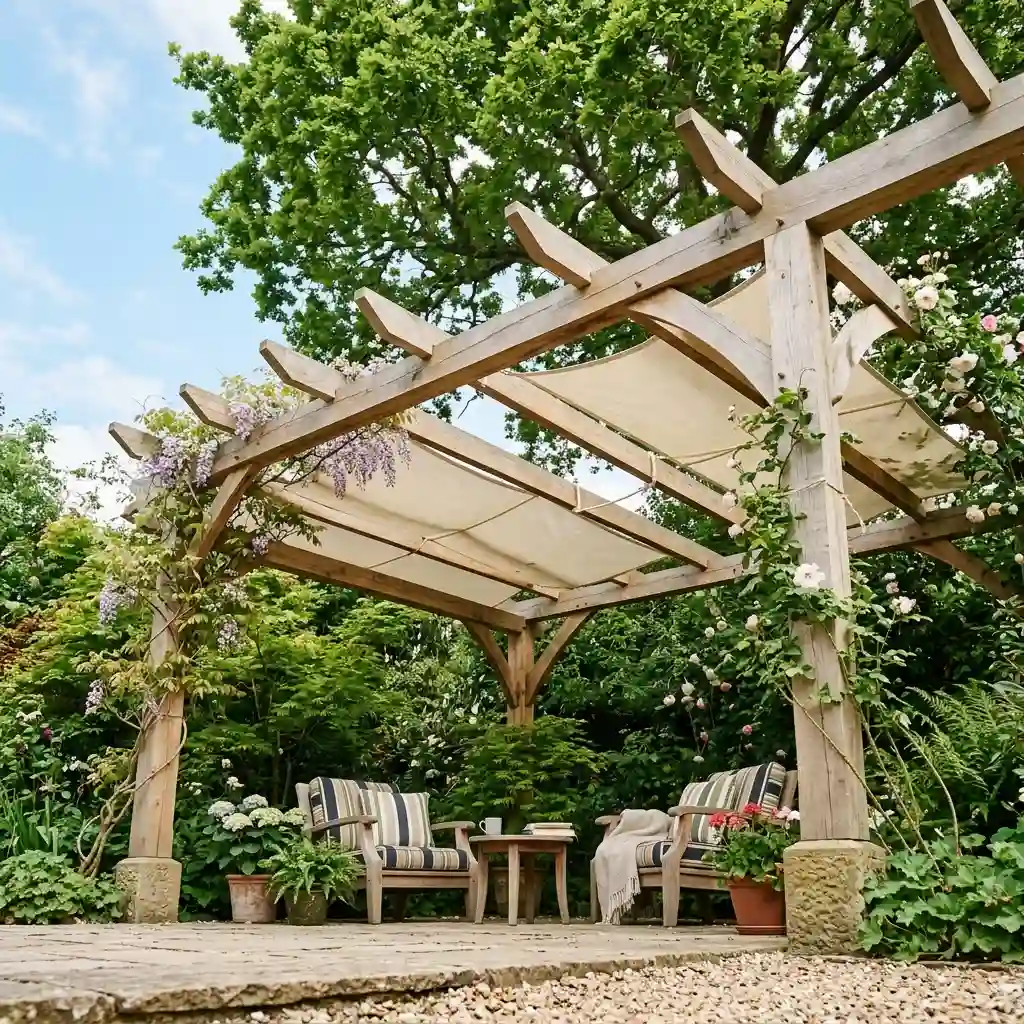 create Overhead Cover With a Tree or Pergola