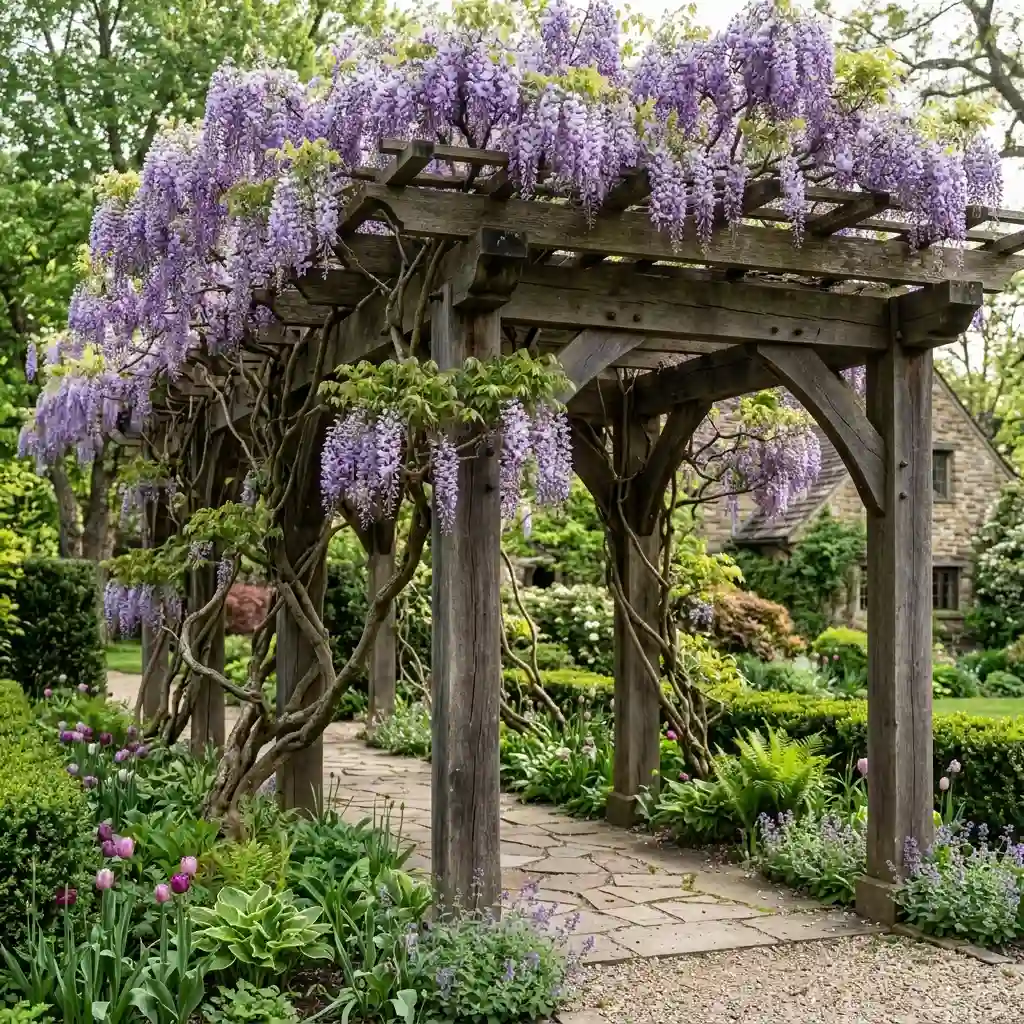 Grow Wisteria on a Heavy-Duty Arbor