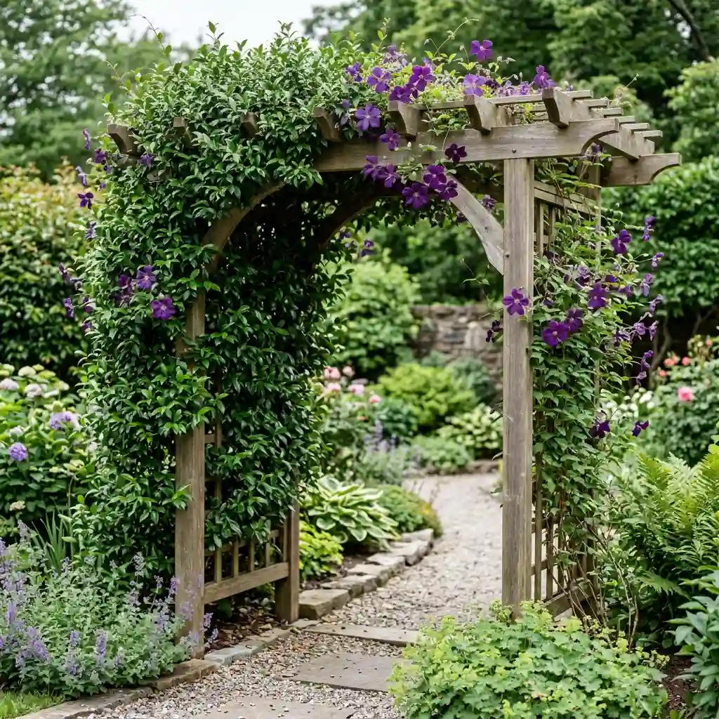 Mix Evergreen and Flowering Climbers