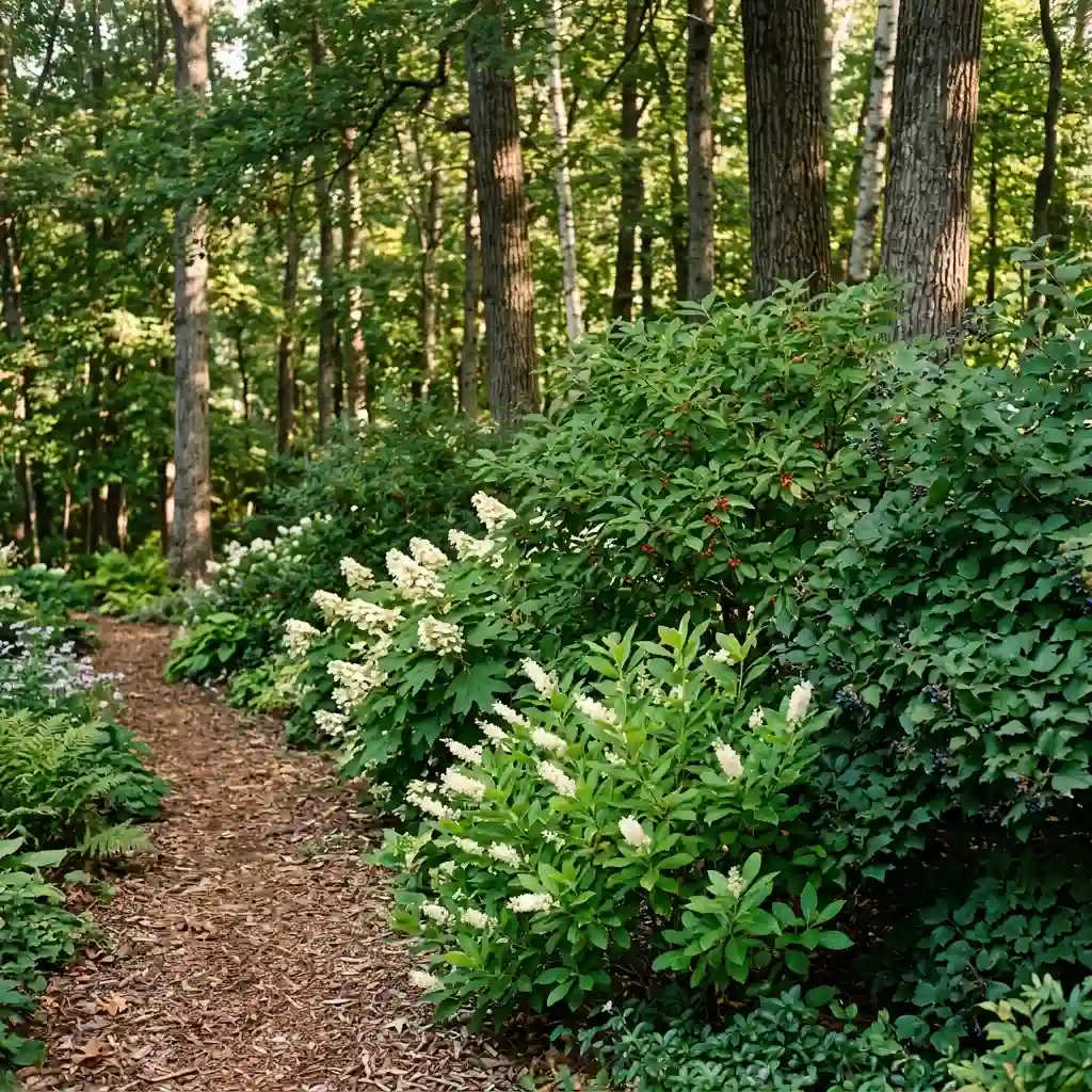 Use Shade-Tolerant Shrubs for Structure