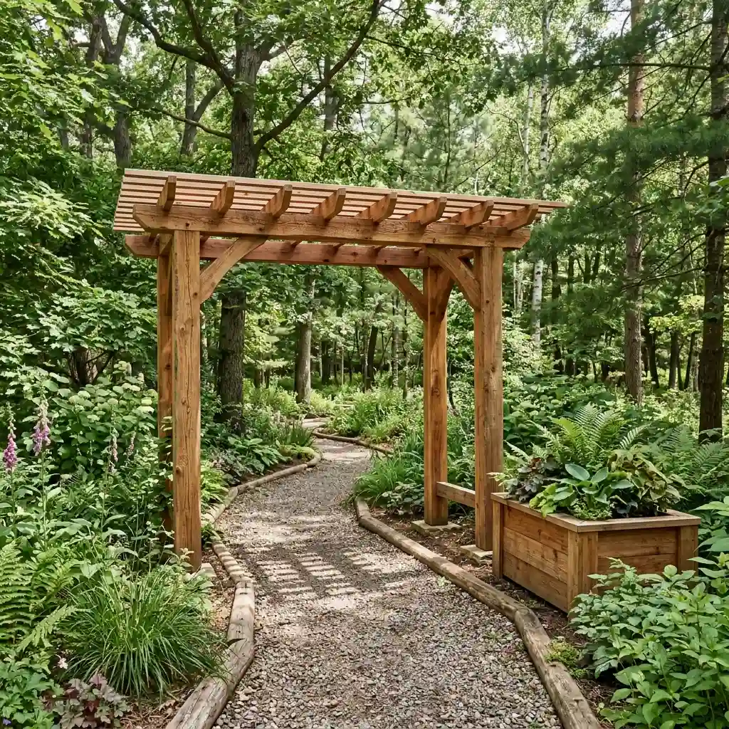 Use a Rustic Cedar Arbor